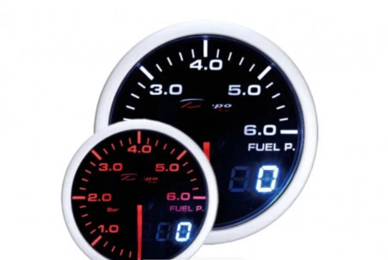 Manometro DEPO racing pressione BENZINA - doppia vista 52mm