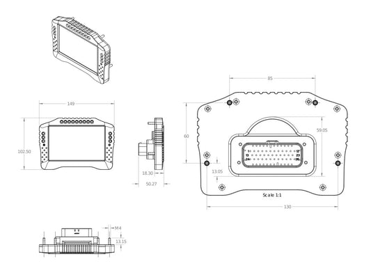 Display per Ecumaster ADU 5" Rev.2 - 311 (Advanced Display Unit)