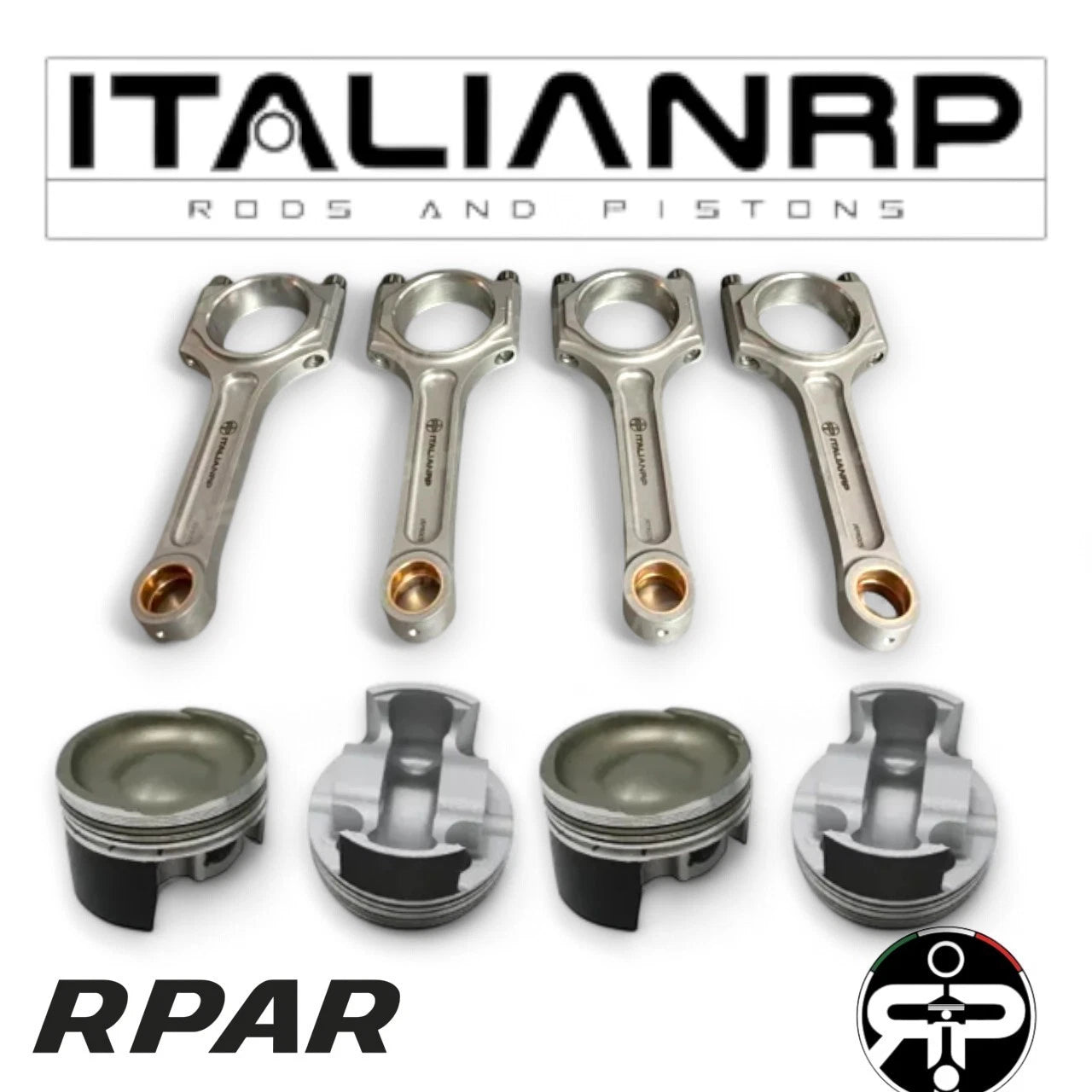 PISTONI Forgiati Gold +bielle silver Italian RP 500 Abarth Grande Punto MiTo 1.4