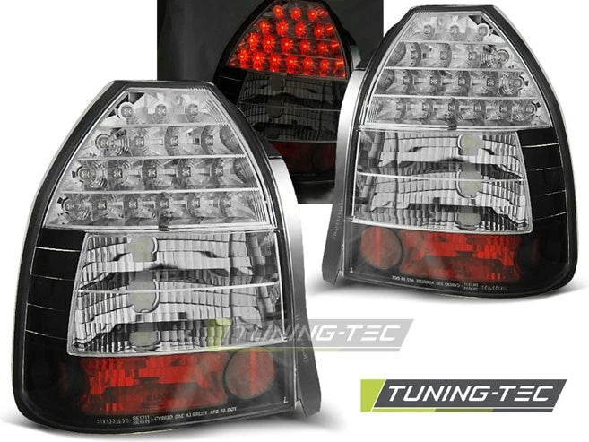FARI FANALI POSTERIORI LED 3D nero HONDA CIVIC 09/95-02/01