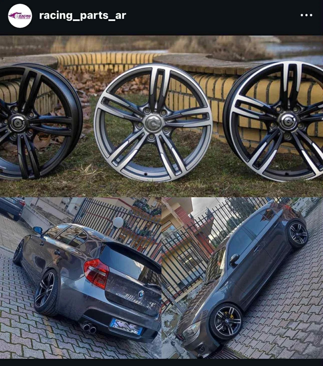 4 cerchi in lega 18 per BMW 437M 5x120 8J ET34 E87 E90 E Altre