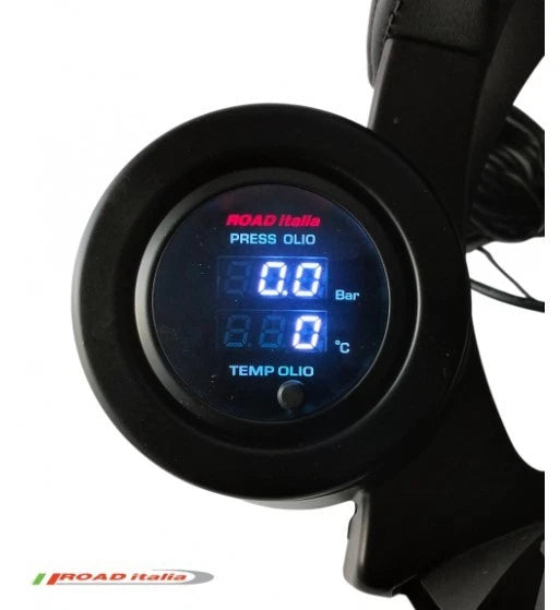 MANOEMTRO Pressione olio temperatura olio vista 52mm ROAD ITALIA CON SENSORI