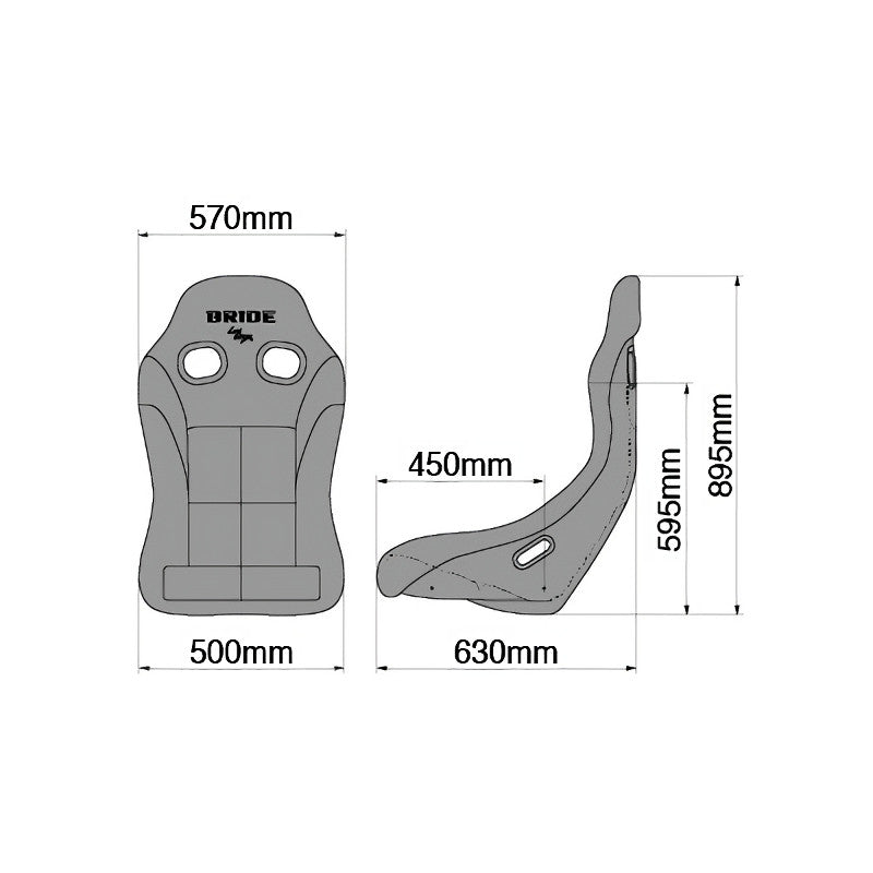 Bride Zieg IV Wide Bucket Seat - Black (FIA)