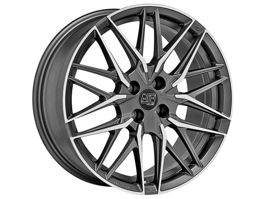 MSW 50-4 17x7" 4x108 ET47, Gunmetal, Machined Spokes