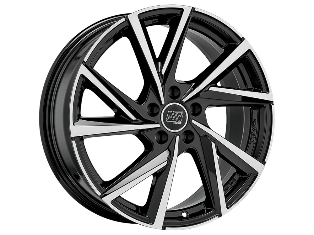 MSW 80-5 19x8" 5x108 ET48, Gloss Black, Machined Spokes