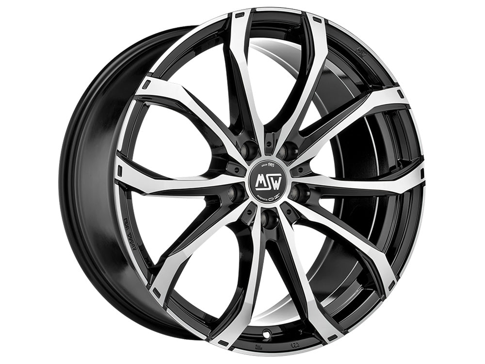 MSW 48 17x7.5" 5x110 ET40, Gloss Black, Machined Spokes