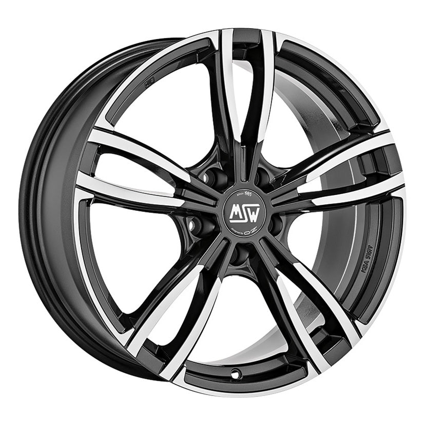 MSW 73 18x8" 5x120 ET45, Dark Grey, Machined Spokes