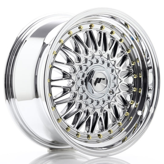 Japan Racing JR-9 17x8.5" (4 & 5 hole custom PCD) ET20-35, Chrome / Titanium