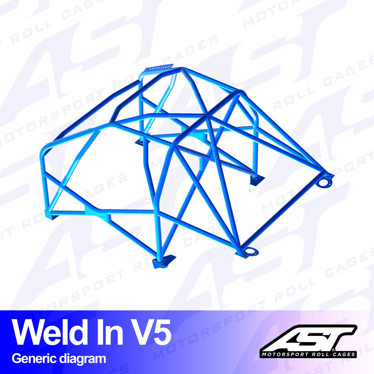AST Rollcages V5 Weld-In 8-Point Roll Cage for Hyundai i30 5-Door Sedan