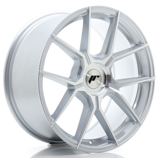 Japan Racing JR-30 18x8" (4 & 5 hole custom PCD) ET20-40, Machined Silver