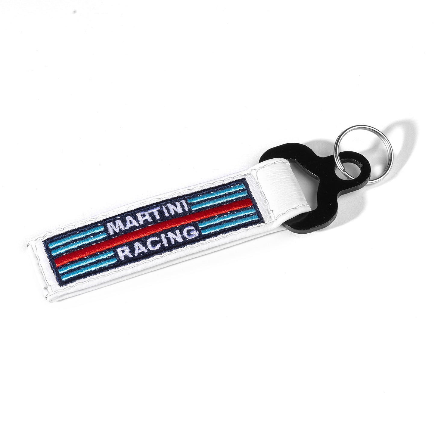 Sparco Martini Racing Leather Keychain - White