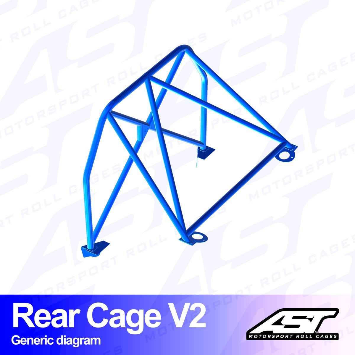 AST Rollcages V2 Bolt-In Rear Roll Cage for Mazda MX-5 NB
