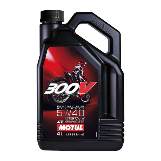 Motul 300V 4T FL Off Road 5W40 Motorcycle Engine Oil (4L)
