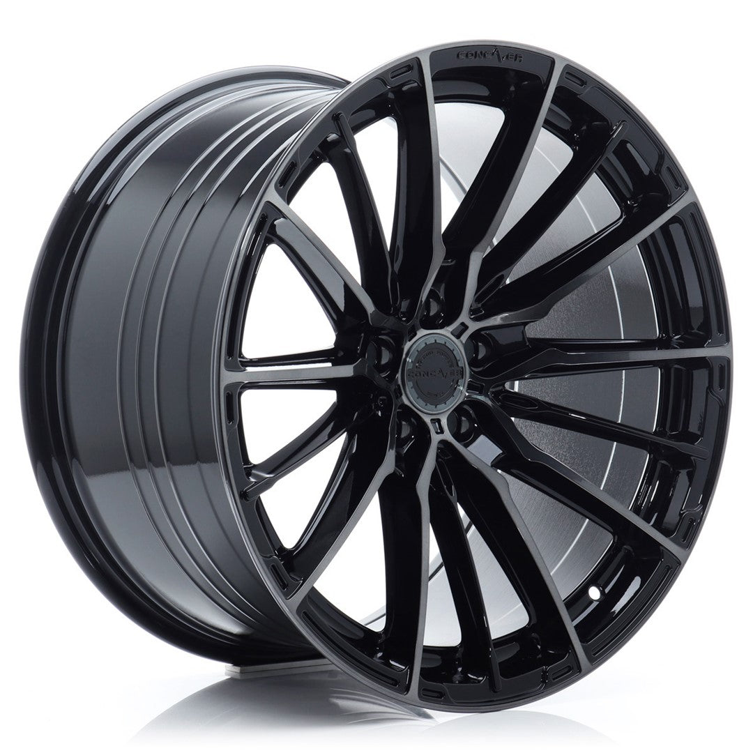 Concaver CVR7 19x8.5" (5 hole custom PCD) ET20-45, Double Tinted Black