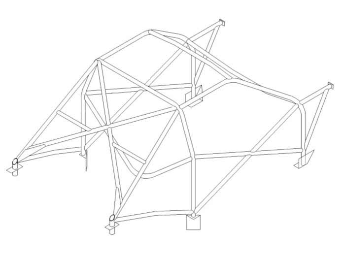 Custom Cages Multipoint Weld-In Roll Cage for Peugeot 306 - FIA