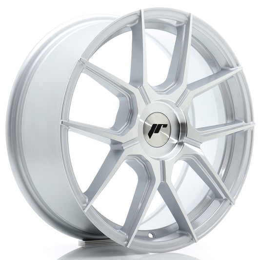 Japan Racing JR-30 17x7" (4 & 5 hole custom PCD) ET20-40, Machined Silver