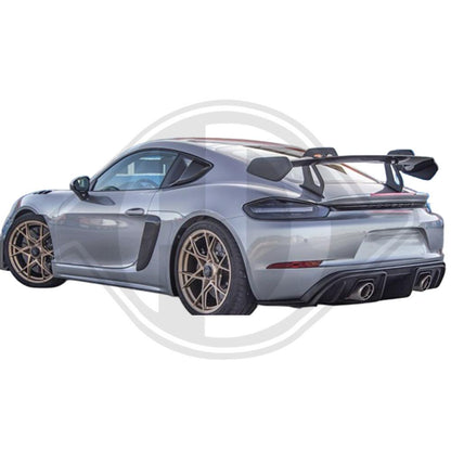 kit paraurti anteriore + diffusore posteriore + finali di scarico + spoiler posteriore PORSCHE CAYMAN 718 17-23 style gt4 rs