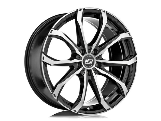 MSW 48 19x9" 5x112 ET50, Gloss Black, Machined Spokes