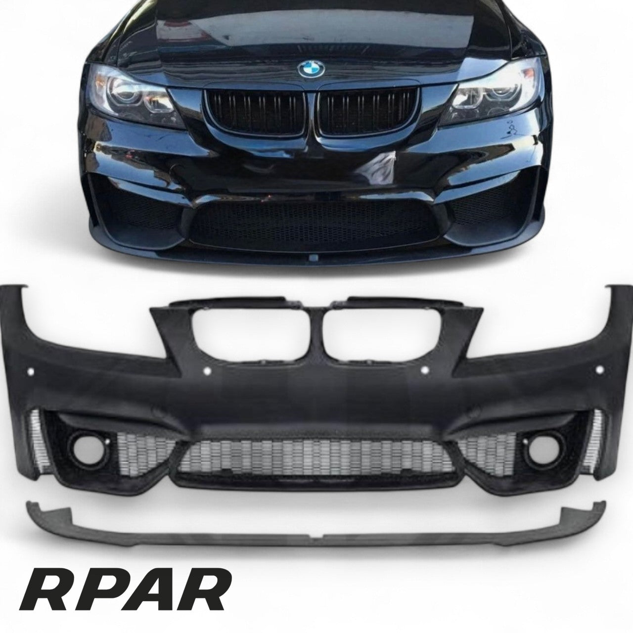 PARAURTI ANTERIORE BMW E90 E91 LOOK M4 CON PDC 2005 2008