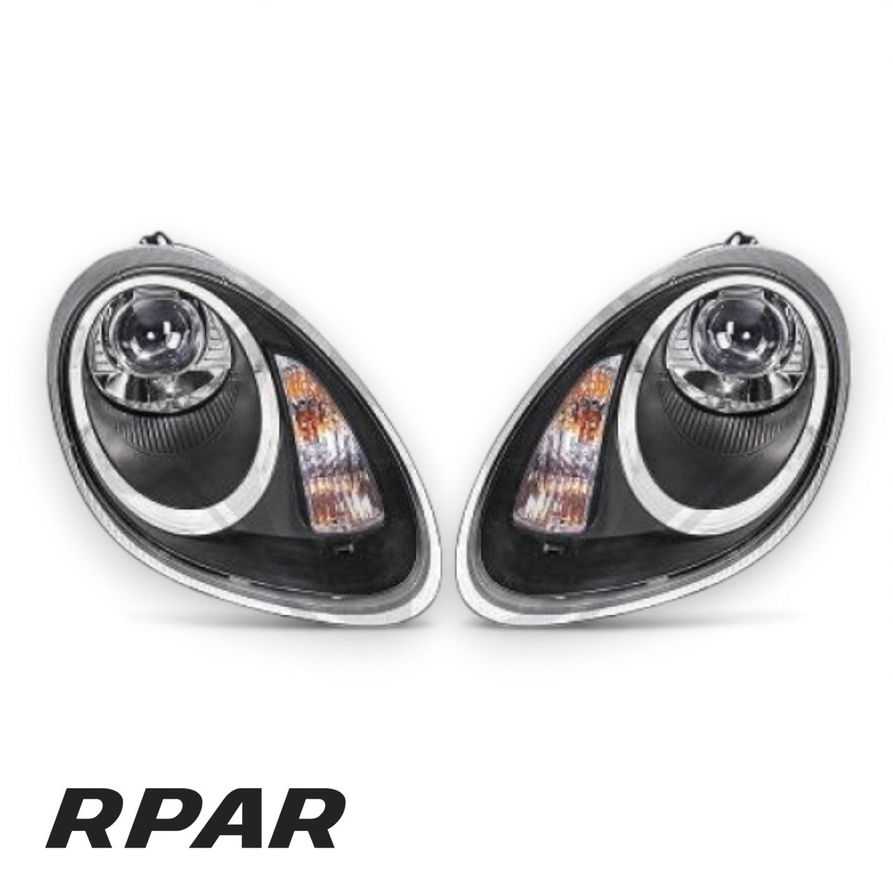 coppia Fari fanali BLACK anteriori xenon Per Porsche Boxster 987c 2004 - 2008