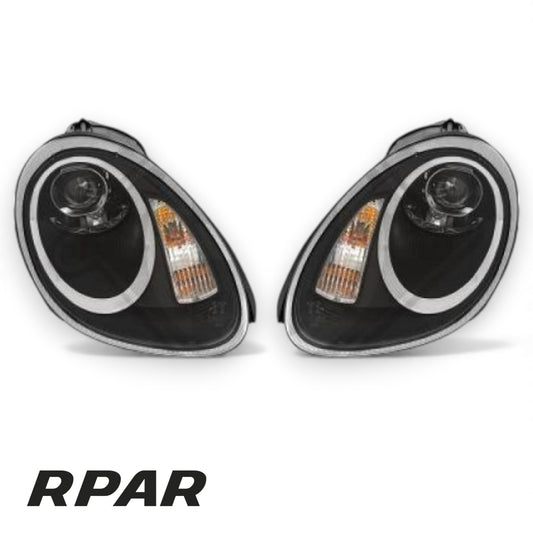 coppia Fari fanali BLACK anteriori xenon D2S Porsche Boxster 987c 2004 - 2008