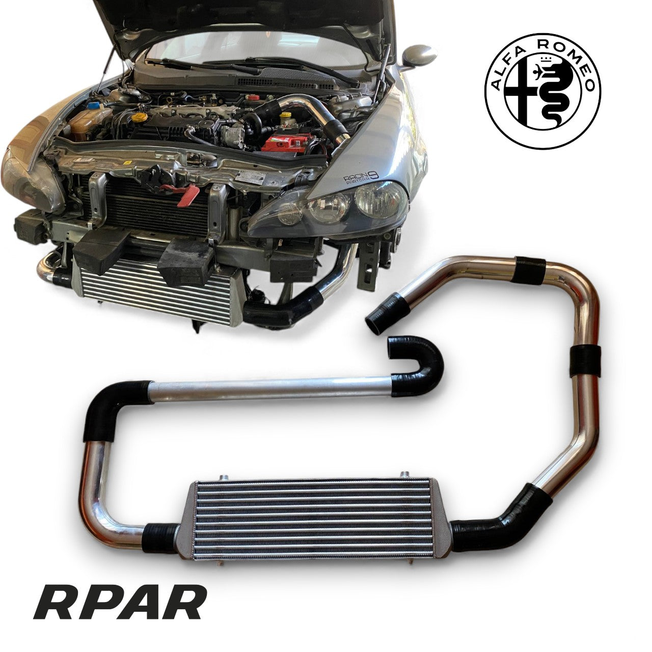 KIT INTERCOOLER FRONTALE MAGGIORATO con tubazione ALFA ROMEO 147 GT E ALTRE