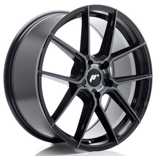 Japan Racing JR-30 20x8.5" (5 hole custom PCD) ET20-45, Machined Black, Tinted Face