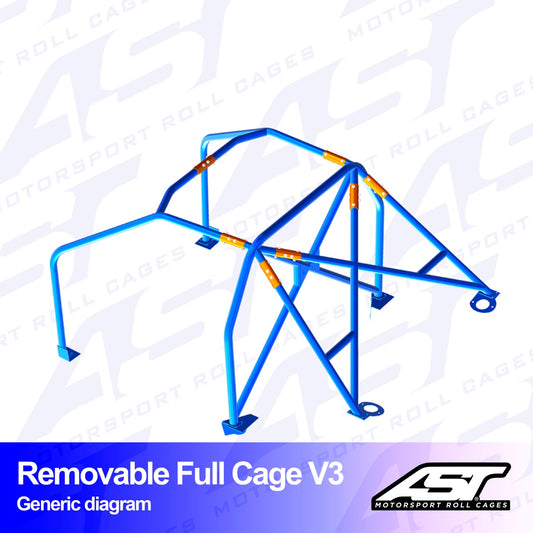 AST Rollcages V3 Removable Bolt-In 6-Point Roll Cage for Opel Kadett C