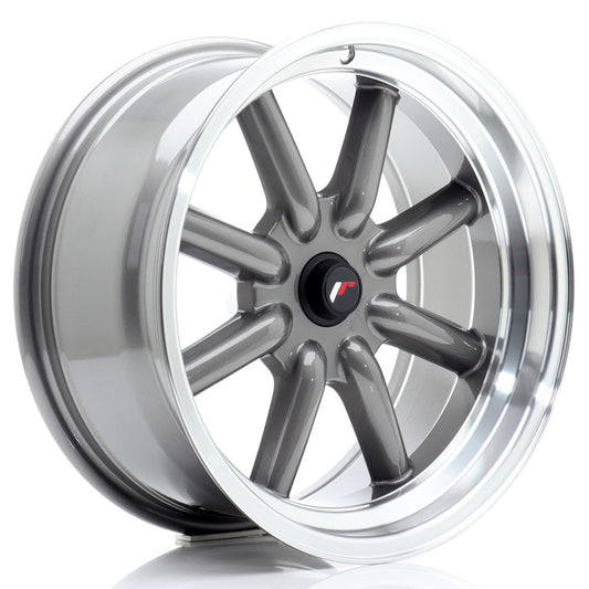 Japan Racing JR-19 17x8" (4 & 5 hole custom PCD) ET-20-0, Gunmetal