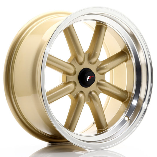 Japan Racing JR-19 17x8" (4 & 5 hole custom PCD) ET-20-0, Gold