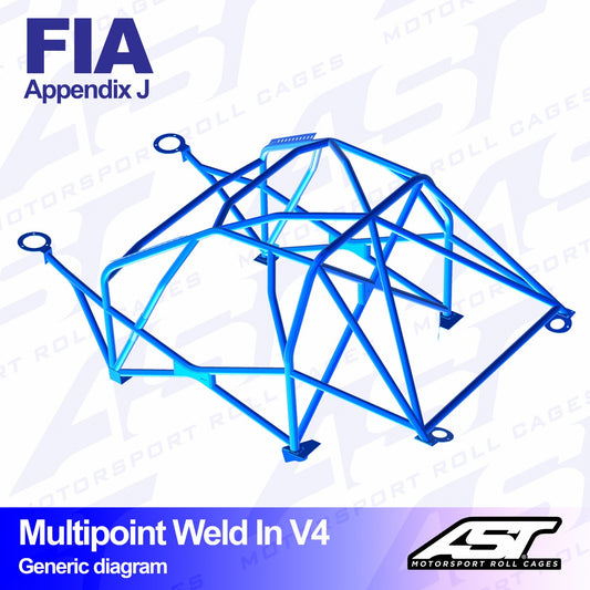 AST Rollcages V4 Weld-In 10-Point Roll Cage for BMW 3-Series E90 (Sedan) - FIA