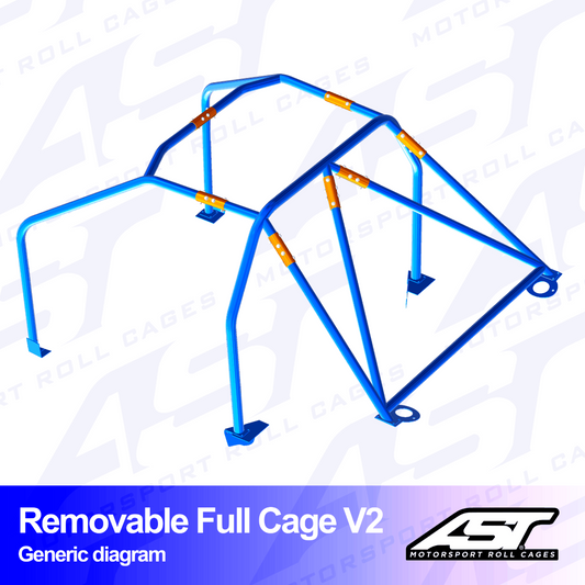 AST Rollcages V2 Removable Bolt-In 6-Point Roll Cage for Toyota MR-S