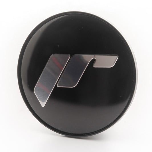 Japan Racing Universal Center Cap Sticker - Black, Chrome Letters