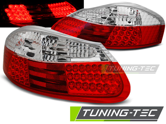 COPPIA FANALI POSTERIORI ROSSO-CHIARO LED PER PORSCHE BOXSTER 986