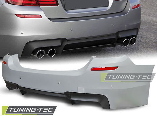 paraurti posteriore m sport look per BMW Serie F10 F11 2010 2017 con diffusore doppio  scarico