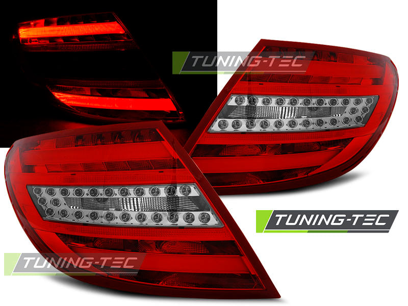 COPPIA FARI FANALI POSTERIORI LED LTI MERCEDES CLASSE C W204 BERLINA 2007 - 2010