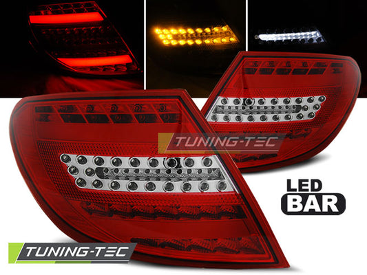COPPIA FARI FANALI POSTERIORI LED LTI MERCEDES CLASSE C W204 BERLINA 2007 - 2010