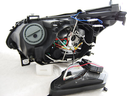 Coppia Fari xenon d2s Anteriori per BMW Serie 5 E60 E61 Angel Eyes