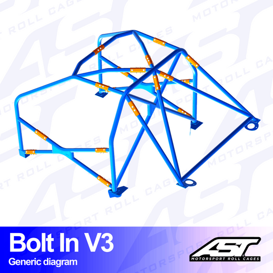 AST Rollcages V3 Bolt-In 6-Point Roll Cage for Mazda MX-5 NA - FIA