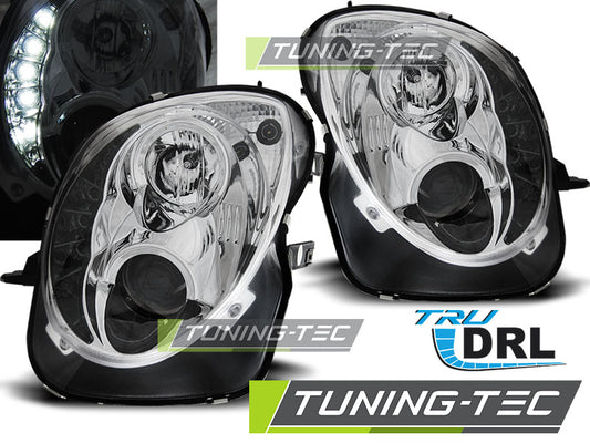 Coppia di Fari Anteriori LED DRL Inside per Alfa Romeo MITO 2008 NERO O CROMO