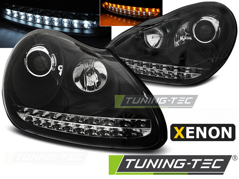 Coppia Fari Anteriori xenon Porsche Cayenne 02-06 frecce a led Daylight
