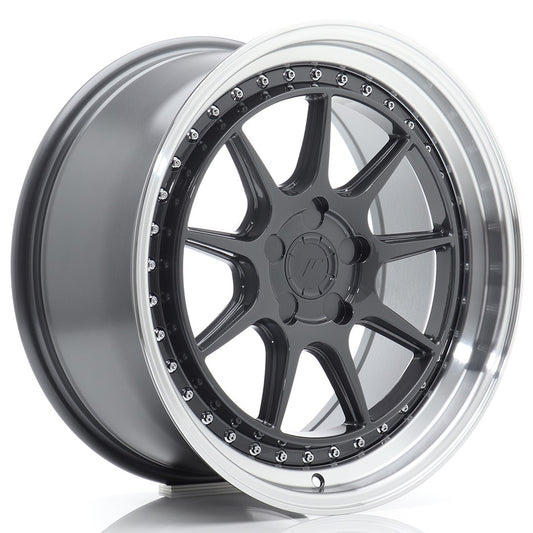 Japan Racing JR-47 18x8.5" (5 hole custom PCD) ET15-35, Hyper Gray