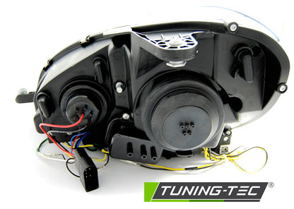 COPPIA FARI FANALI LENTICOLARI ANTERIORI MERCEDES W204 2011-2014 LED LIGHT TUBE