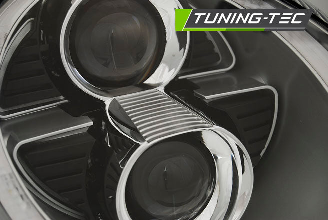 COPPIA FARI FANALI ANTERIORI XENON LED ARGENTO per PORSCHE 911 (997) 04-09