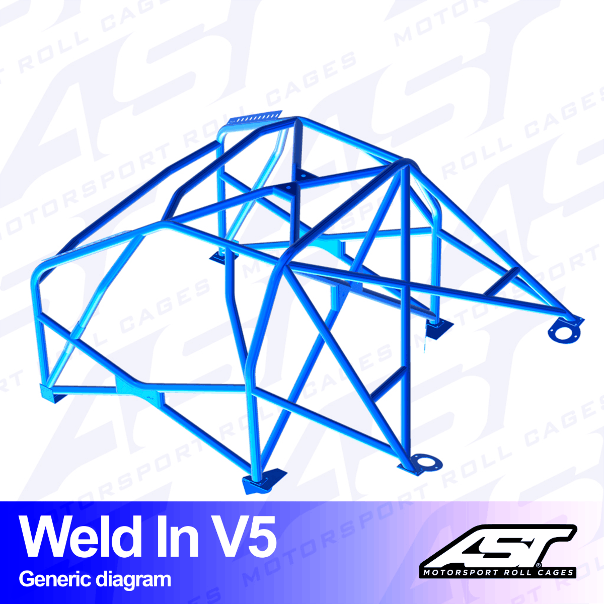 AST Rollcages V5 Weld-In 8-Point Roll Cage for Audi S4 B5 Avant (Quattro) - FIA
