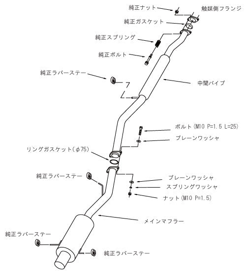 HKS "Silent Hi-Power" Catback for Subaru Impreza GC8 (92-00)