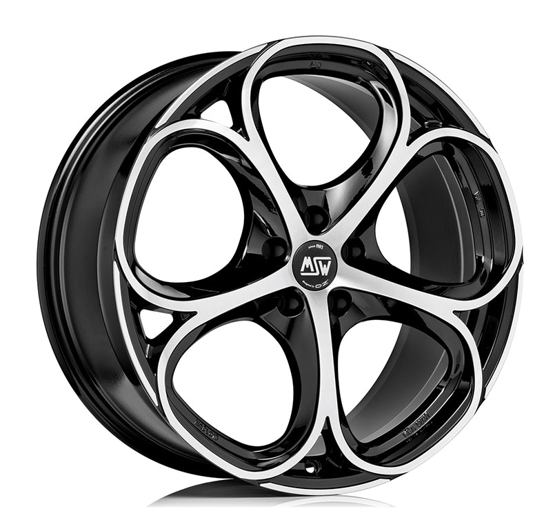 MSW 82 19x8" 5x110 ET33, Gloss Black, Machined Spokes