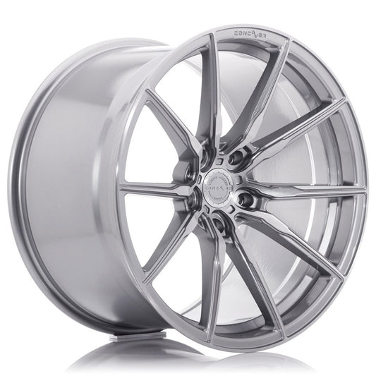 Concaver CVR4 20x8.5" (5 hole custom PCD) ET20-45, Brushed Titanium
