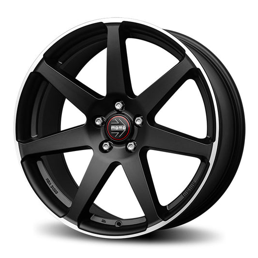 Momo Seven 19x8.5" 5x112 ET30, Flat Black, Machined Spokes