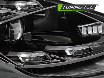 FARI FANALI ANTERIORI LED HEADLIGHTS DRL BLACK PORSCHE CAYENNE 10-15